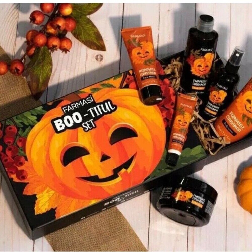 🔥 New, Amazing Farmasi Pumpkin Cinnamon 6 PC SET Lotion, Gel, Scrub & More